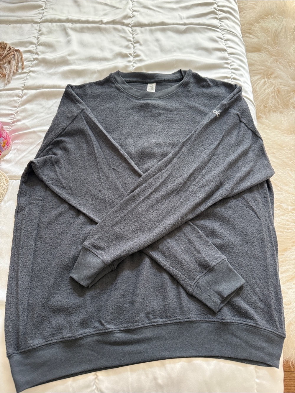 ALO Yoga Charcoal Crewneck Pullover Sweater